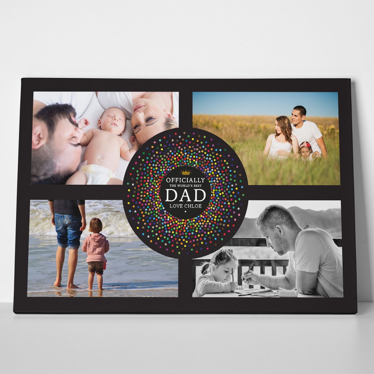 Worlds Best Dad Photo Canvas Print