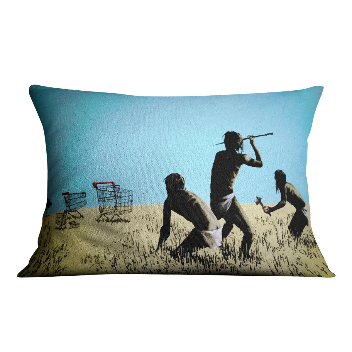 Banksy Aborigine Hunters Cushion