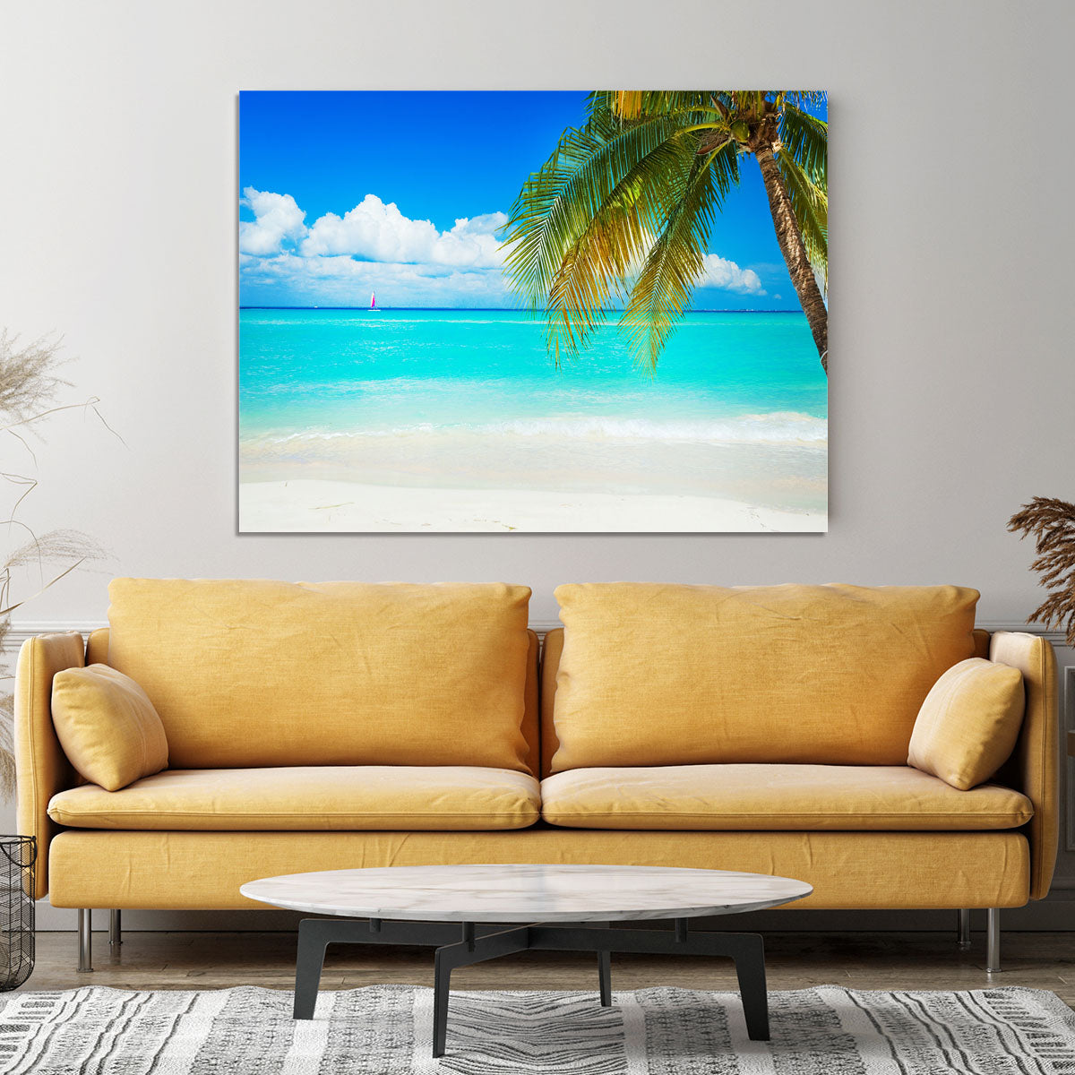 clear blue sea Beach Canvas Print or Poster - Canvas Art Rocks - 4