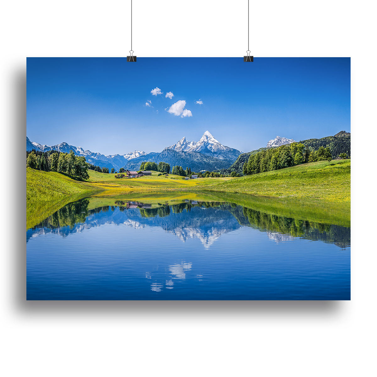 clear mountain lake and fresh green Canvas Print or Poster - Canvas Art Rocks - 2