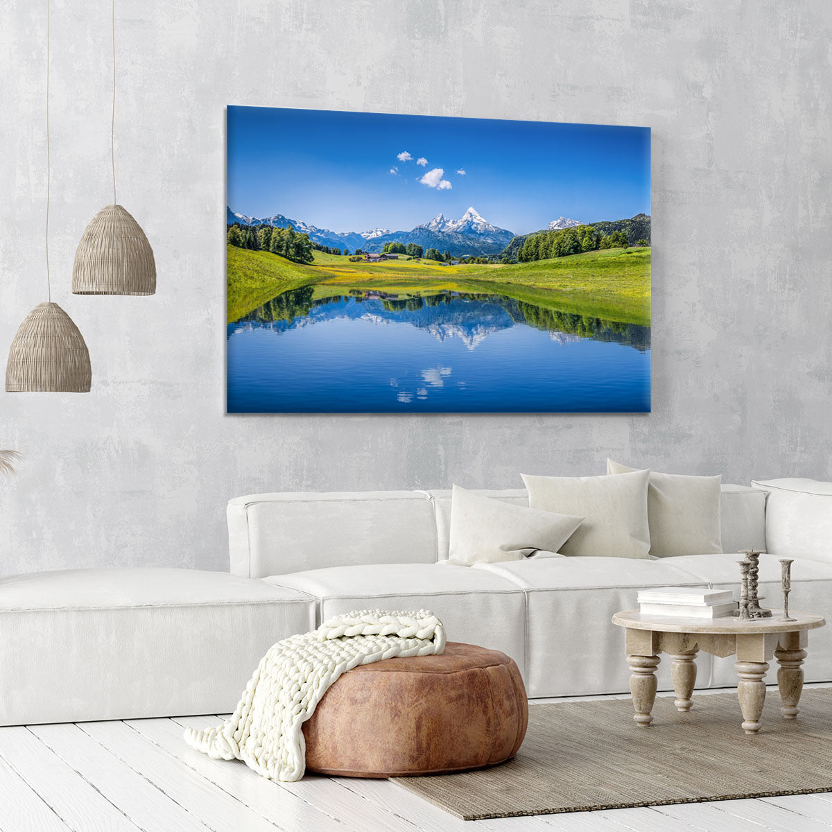 clear mountain lake and fresh green Canvas Print or Poster - Canvas Art Rocks - 6
