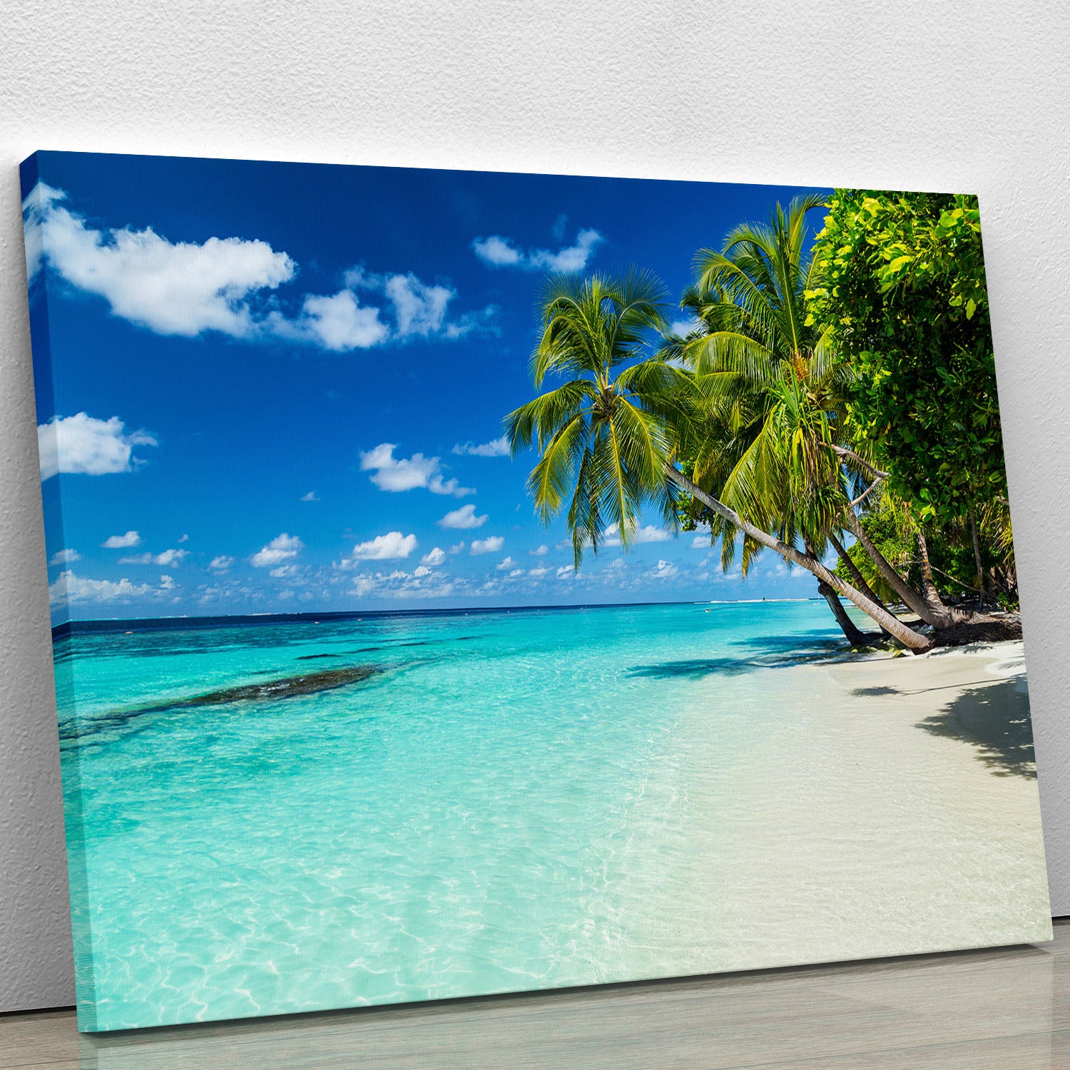 coco palms on paradise beach Canvas Print or Poster - Canvas Art Rocks - 1