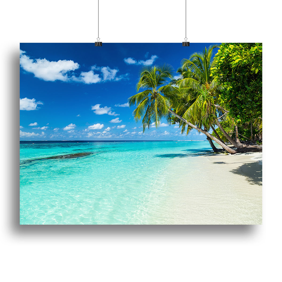 coco palms on paradise beach Canvas Print or Poster - Canvas Art Rocks - 2
