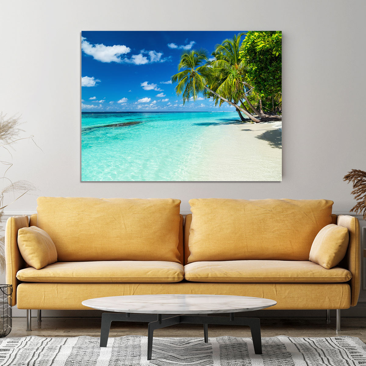 coco palms on paradise beach Canvas Print or Poster - Canvas Art Rocks - 4