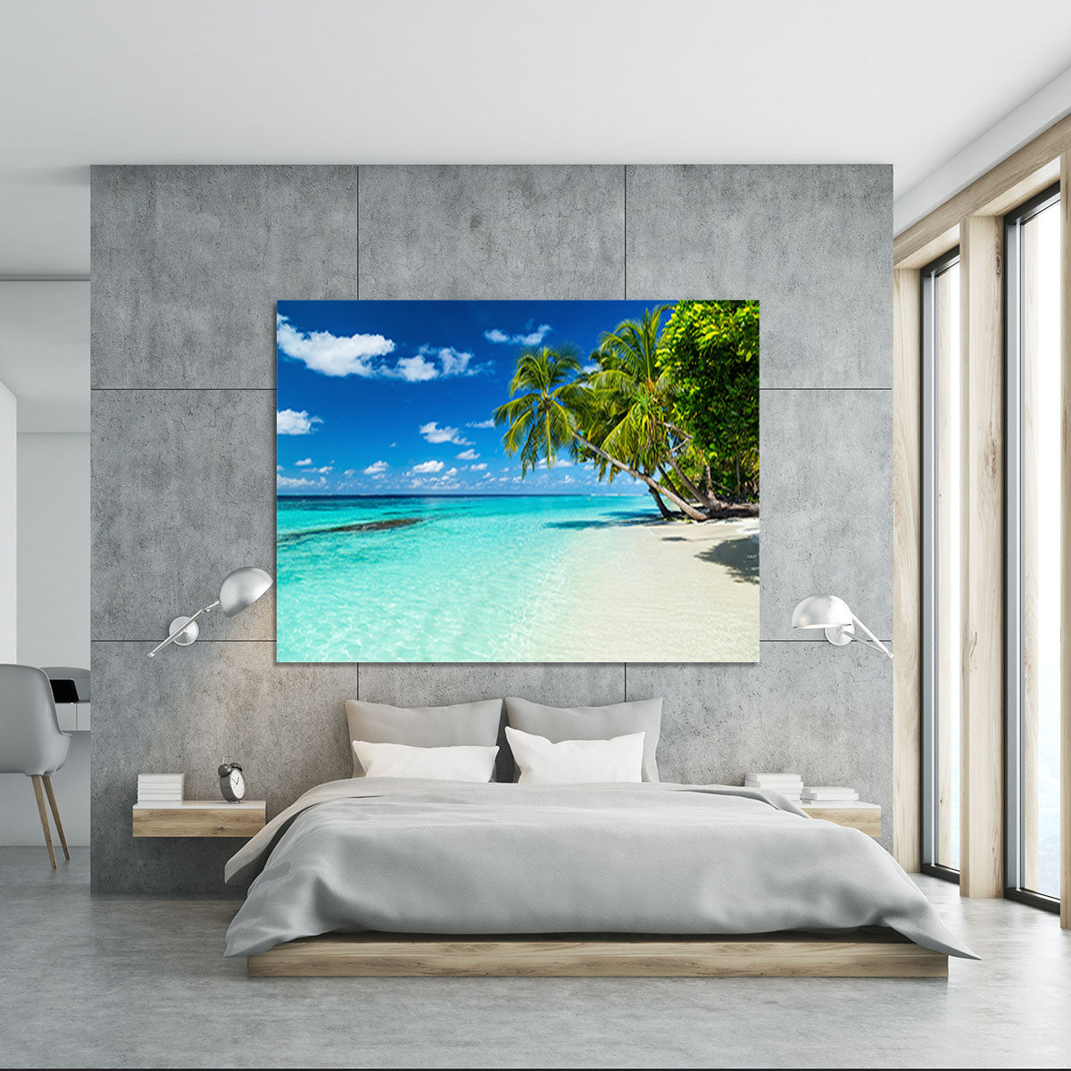 coco palms on paradise beach Canvas Print or Poster - Canvas Art Rocks - 5