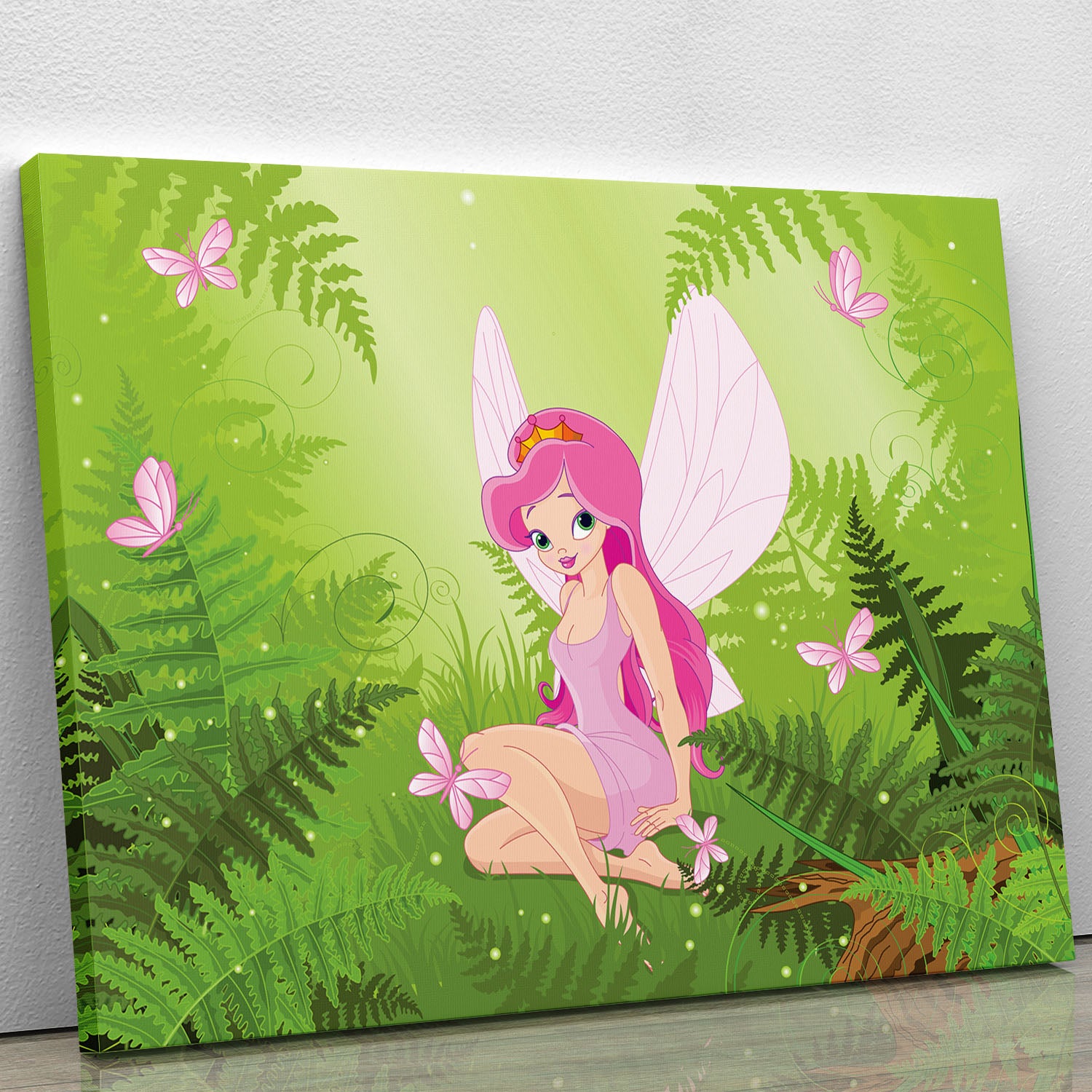 cute fairy into magic forest Canvas Print or Poster - Canvas Art Rocks - 1