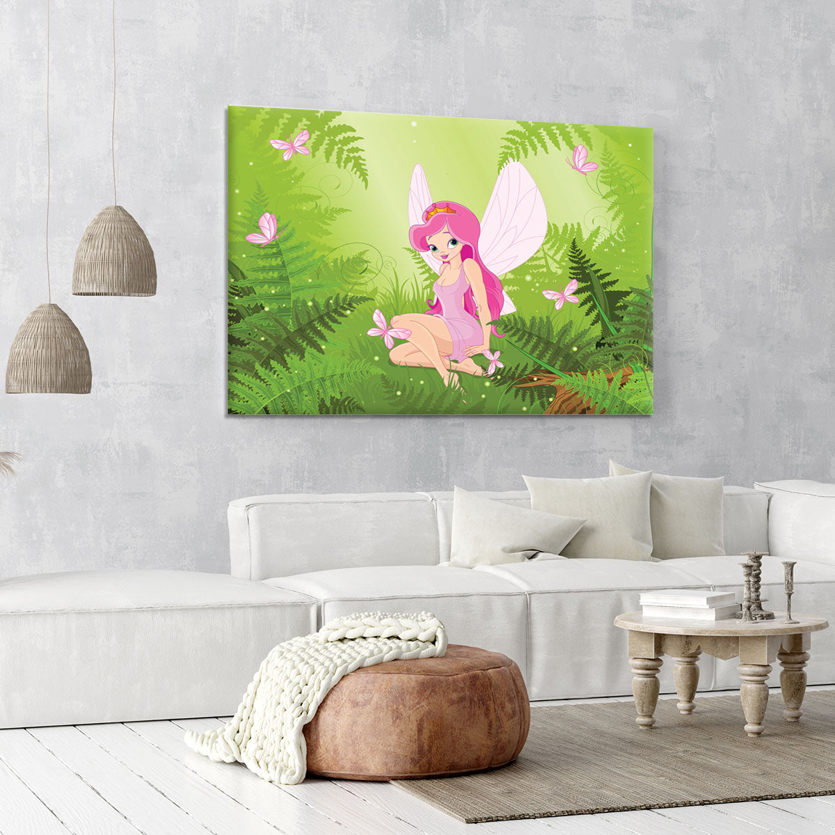 cute fairy into magic forest Canvas Print or Poster - Canvas Art Rocks - 6