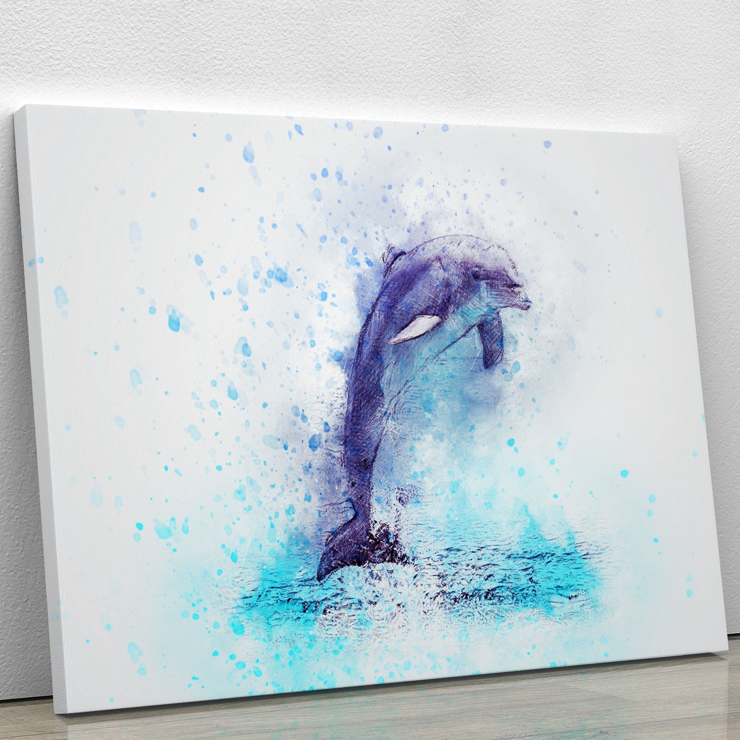 dolphin Painting Canvas Print or Poster - Canvas Art Rocks - 1