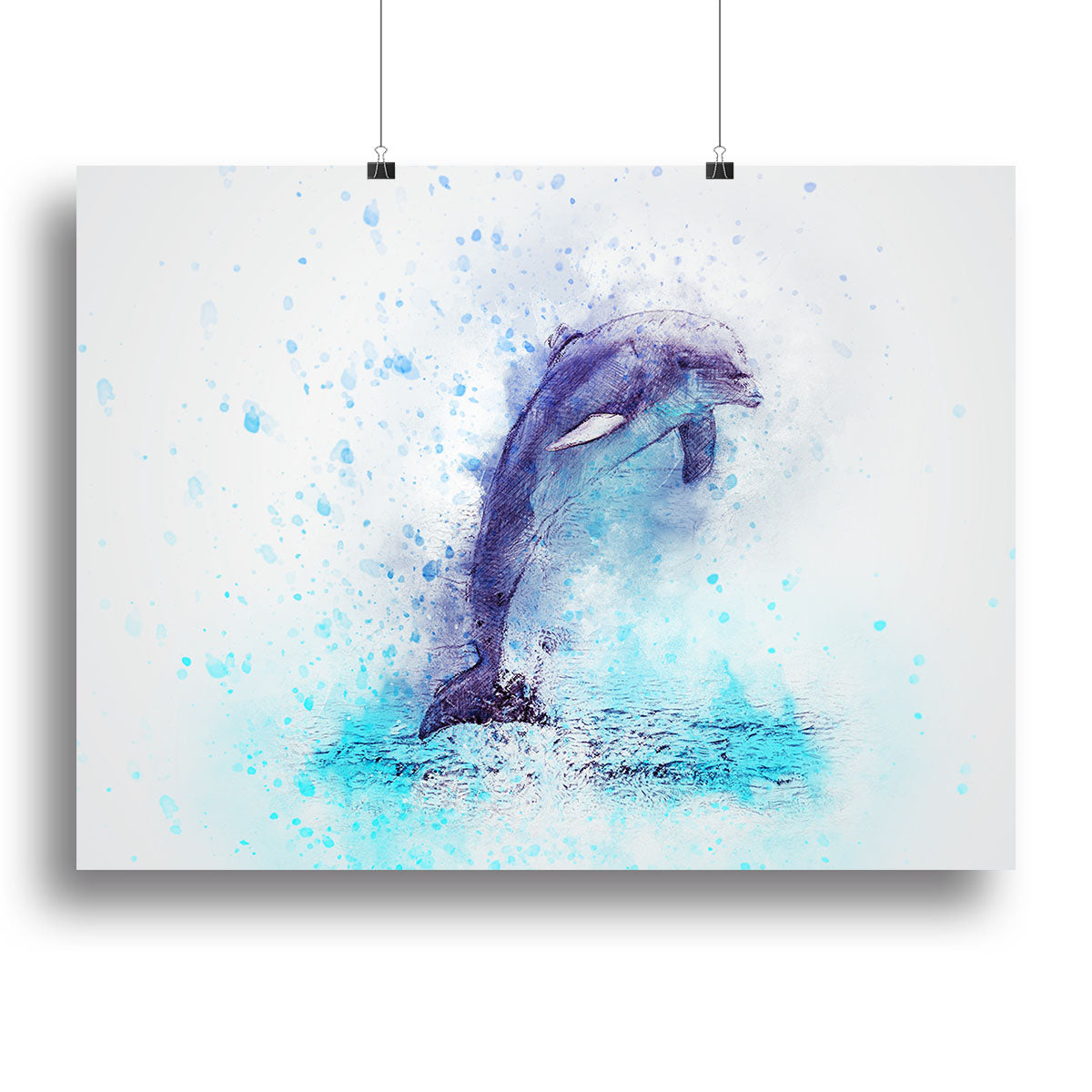 dolphin Painting Canvas Print or Poster - Canvas Art Rocks - 2