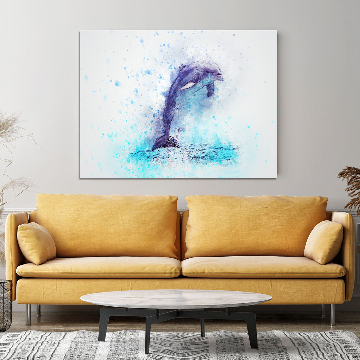dolphin Painting Canvas Print or Poster - Canvas Art Rocks - 4
