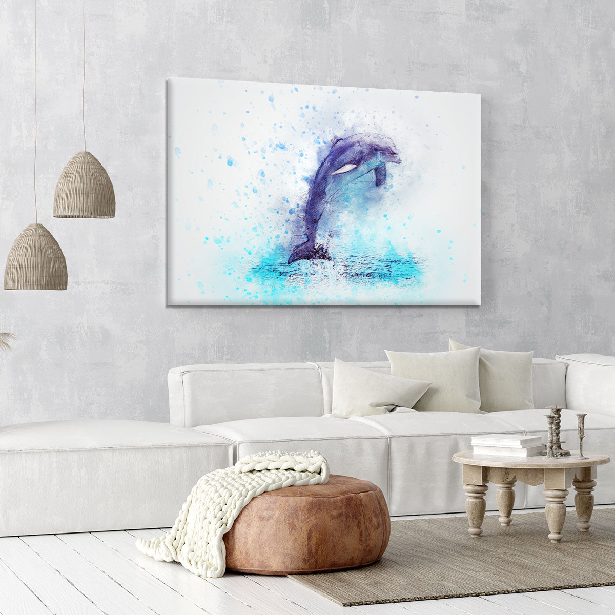 dolphin Painting Canvas Print or Poster - Canvas Art Rocks - 6
