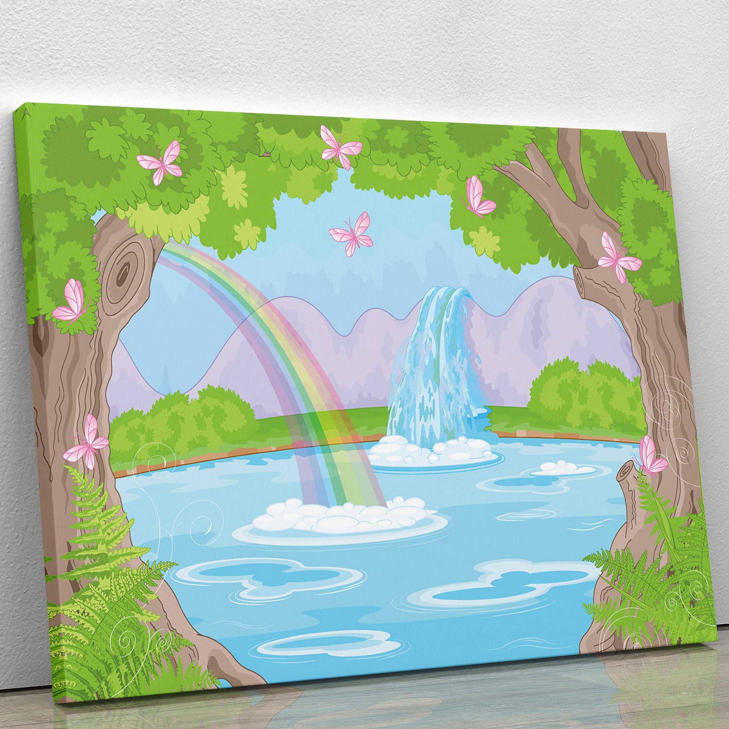 fairy landscape with Fabulous Waterfall Canvas Print or Poster - Canvas Art Rocks - 1