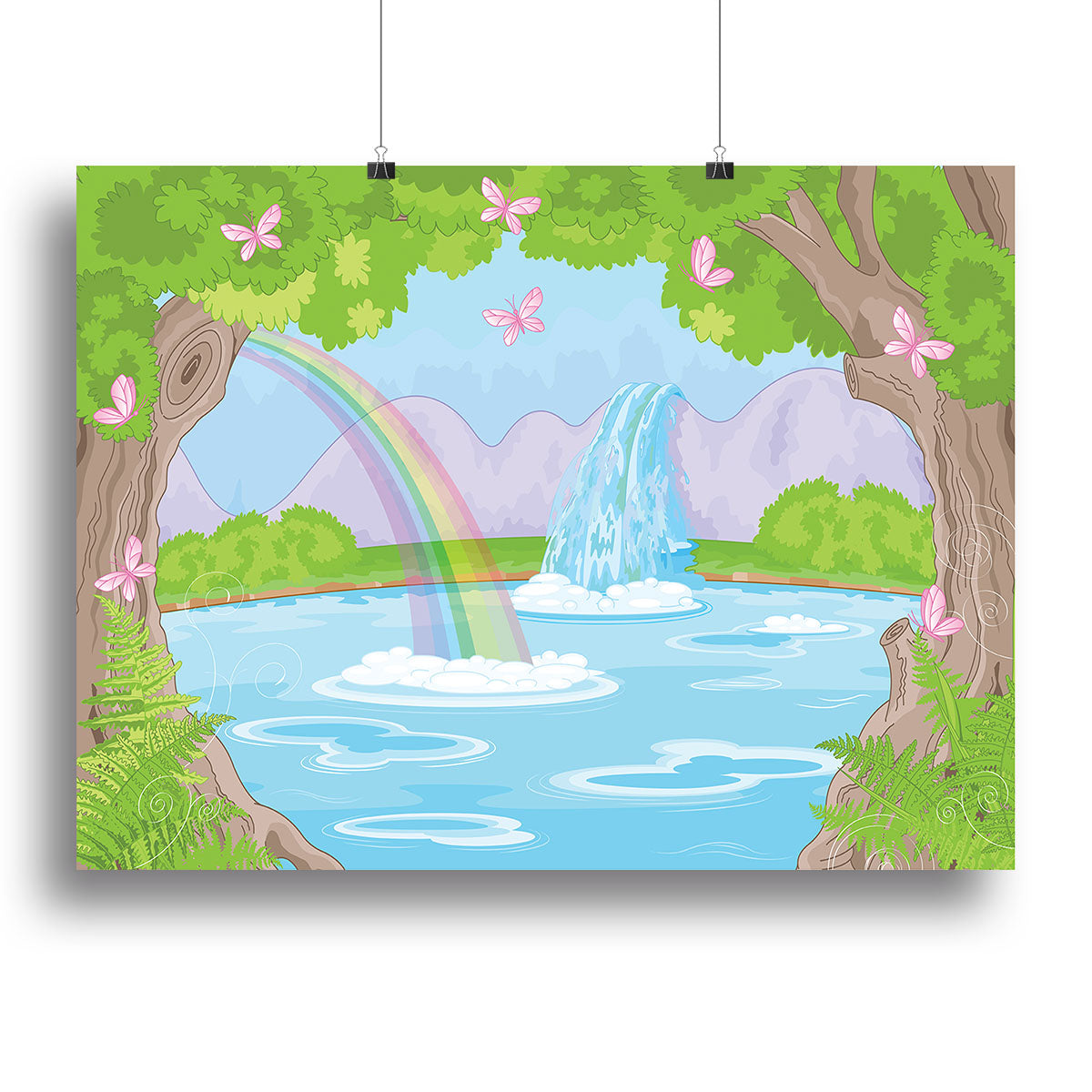 fairy landscape with Fabulous Waterfall Canvas Print or Poster - Canvas Art Rocks - 2