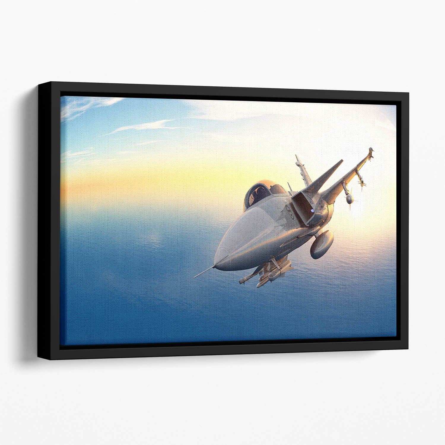 fighter 2 Floating Framed Canvas