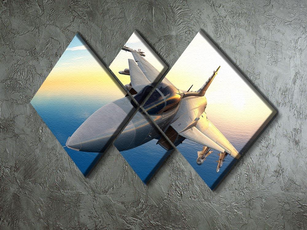 fighter 4 Square Multi Panel Canvas  - Canvas Art Rocks - 2