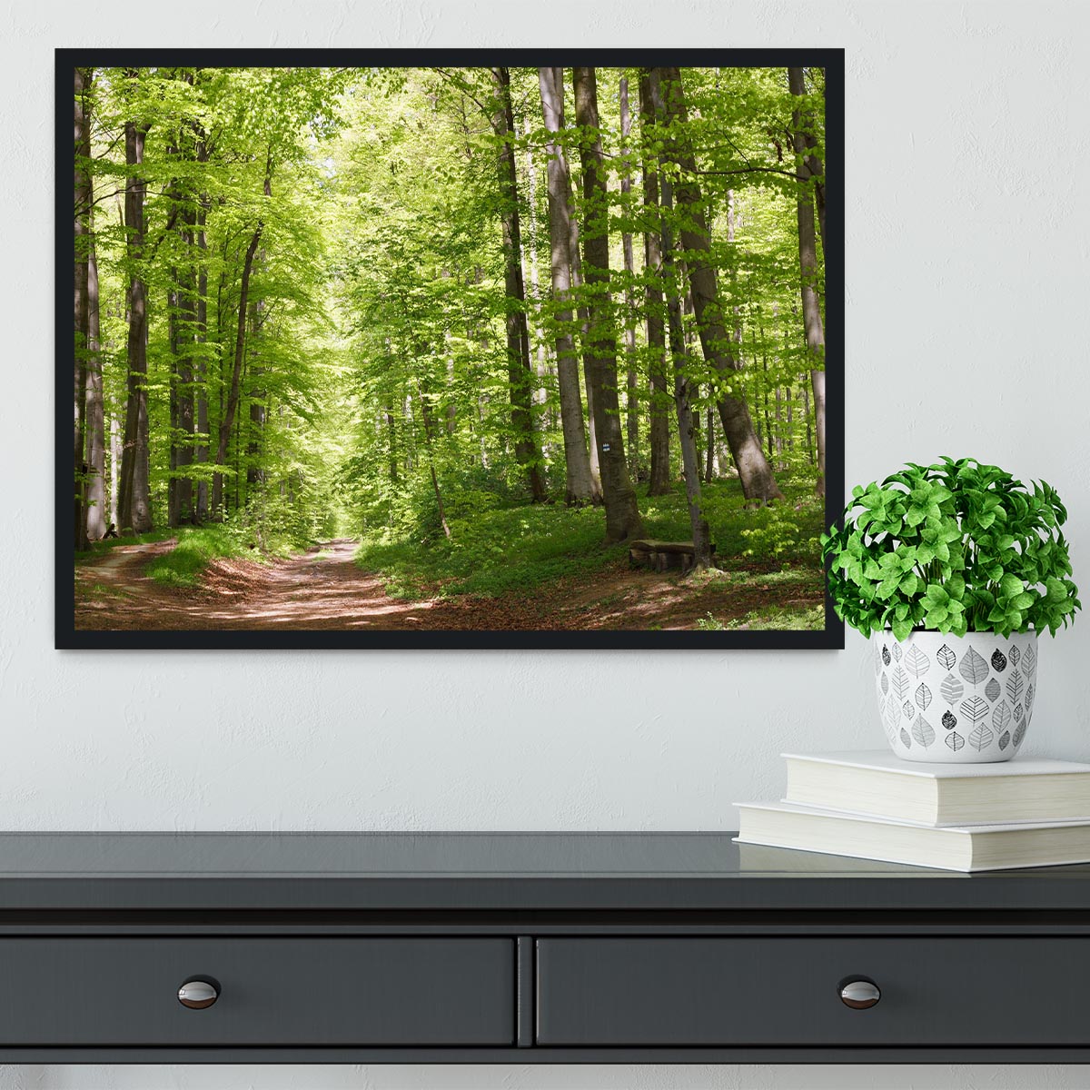 forest during spring Framed Print - Canvas Art Rocks - 2