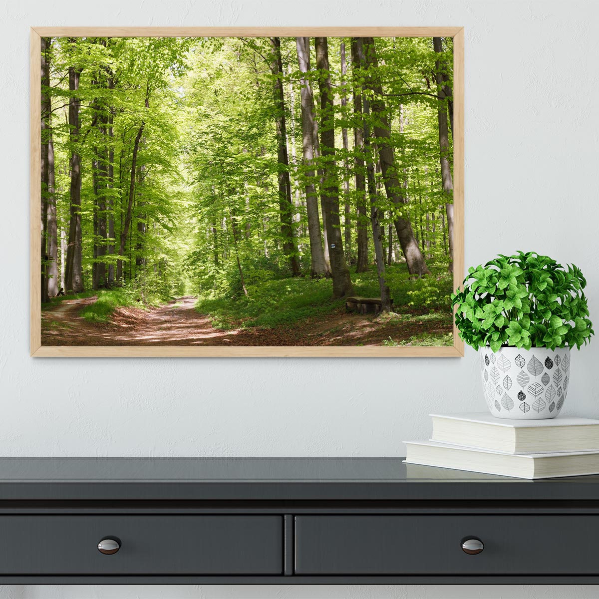forest during spring Framed Print - Canvas Art Rocks - 4