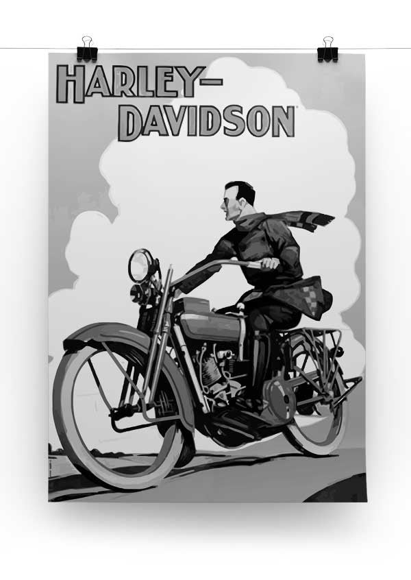 Vintage Harley Davidson Print - Canvas Art Rocks - 3