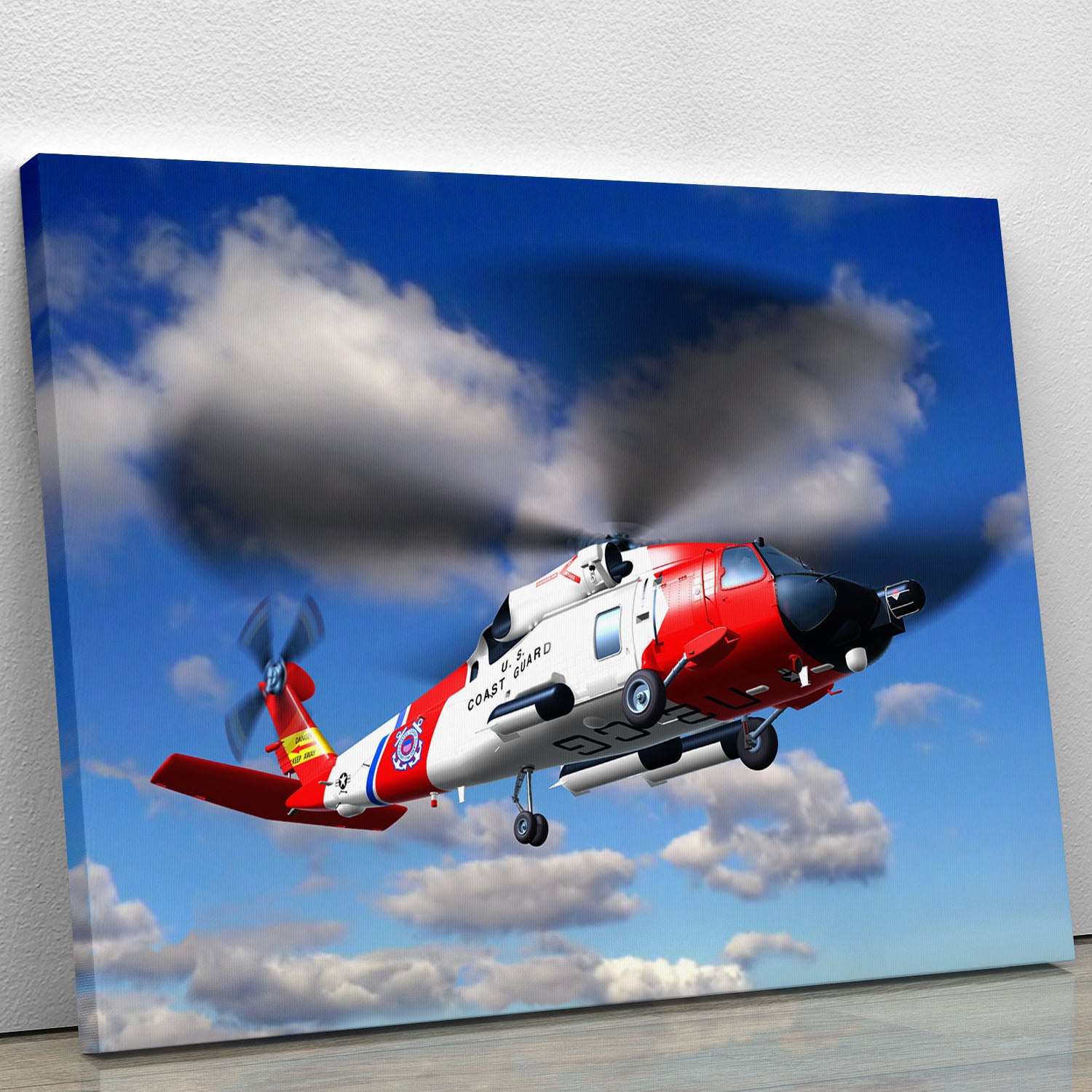 helicopter coast guard Canvas Print or Poster - Canvas Art Rocks - 1