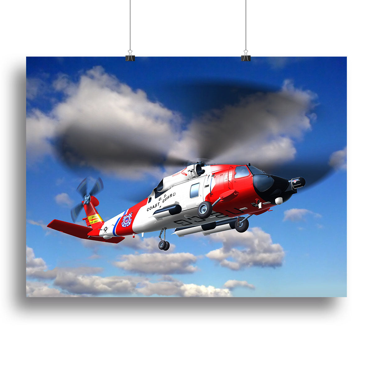 helicopter coast guard Canvas Print or Poster - Canvas Art Rocks - 2