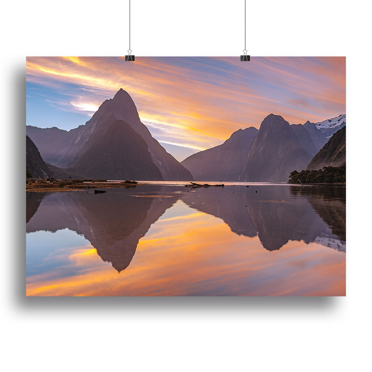 high mountain glacier at milford sound Canvas Print or Poster - Canvas Art Rocks - 2