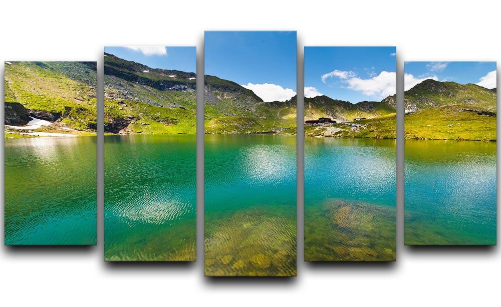 landscape from Balea Lake 5 Split Panel Canvas  - Canvas Art Rocks - 1