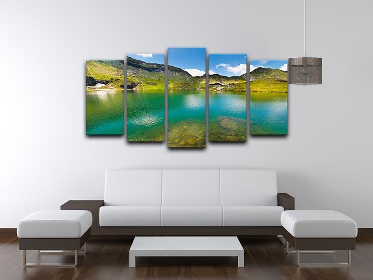 landscape from Balea Lake 5 Split Panel Canvas  - Canvas Art Rocks - 3