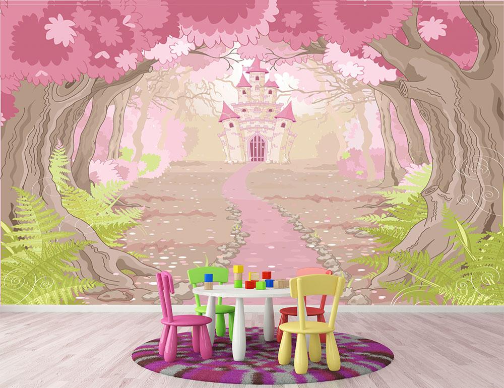 magic fairy tale princess castle Wall Mural Wallpaper | Canvas Art Rocks