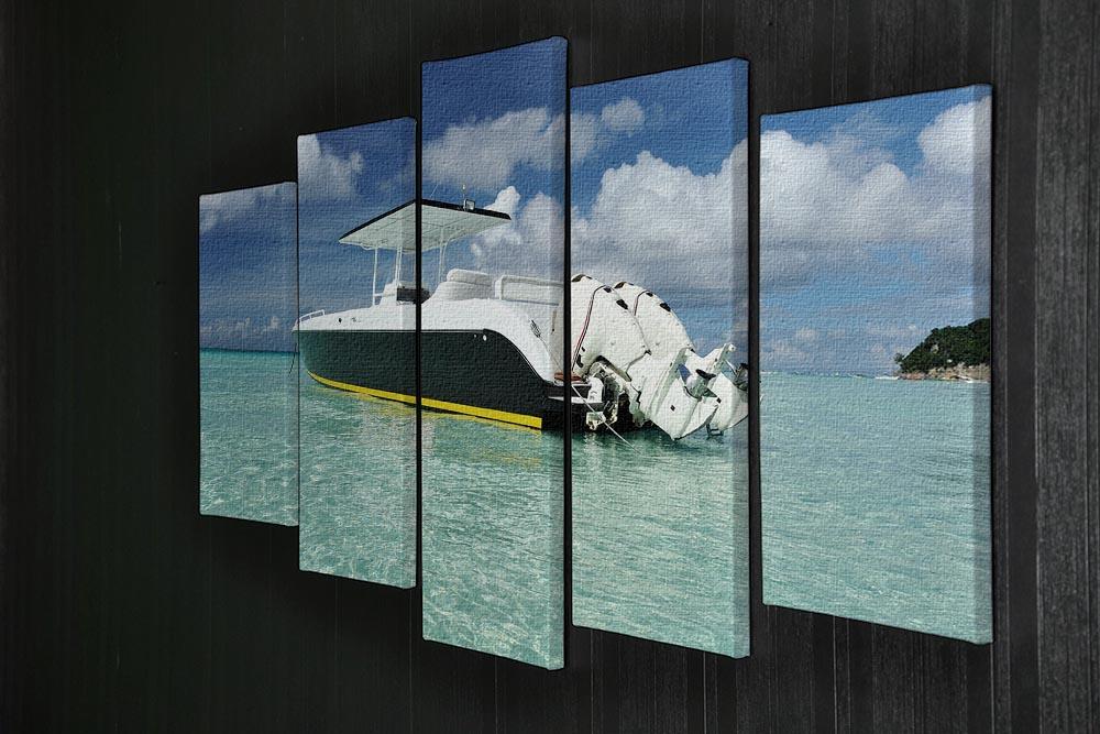 motor boat at Boracay island 5 Split Panel Canvas  - Canvas Art Rocks - 2