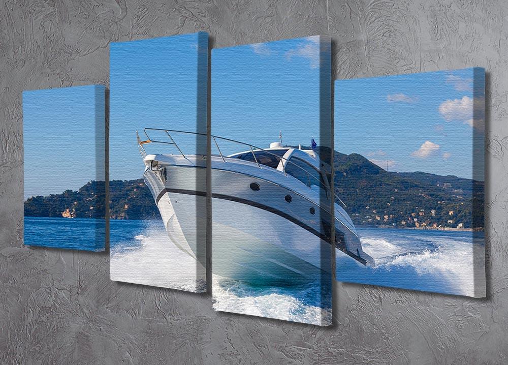motor boat yachts Italy 4 Split Panel Canvas  - Canvas Art Rocks - 2