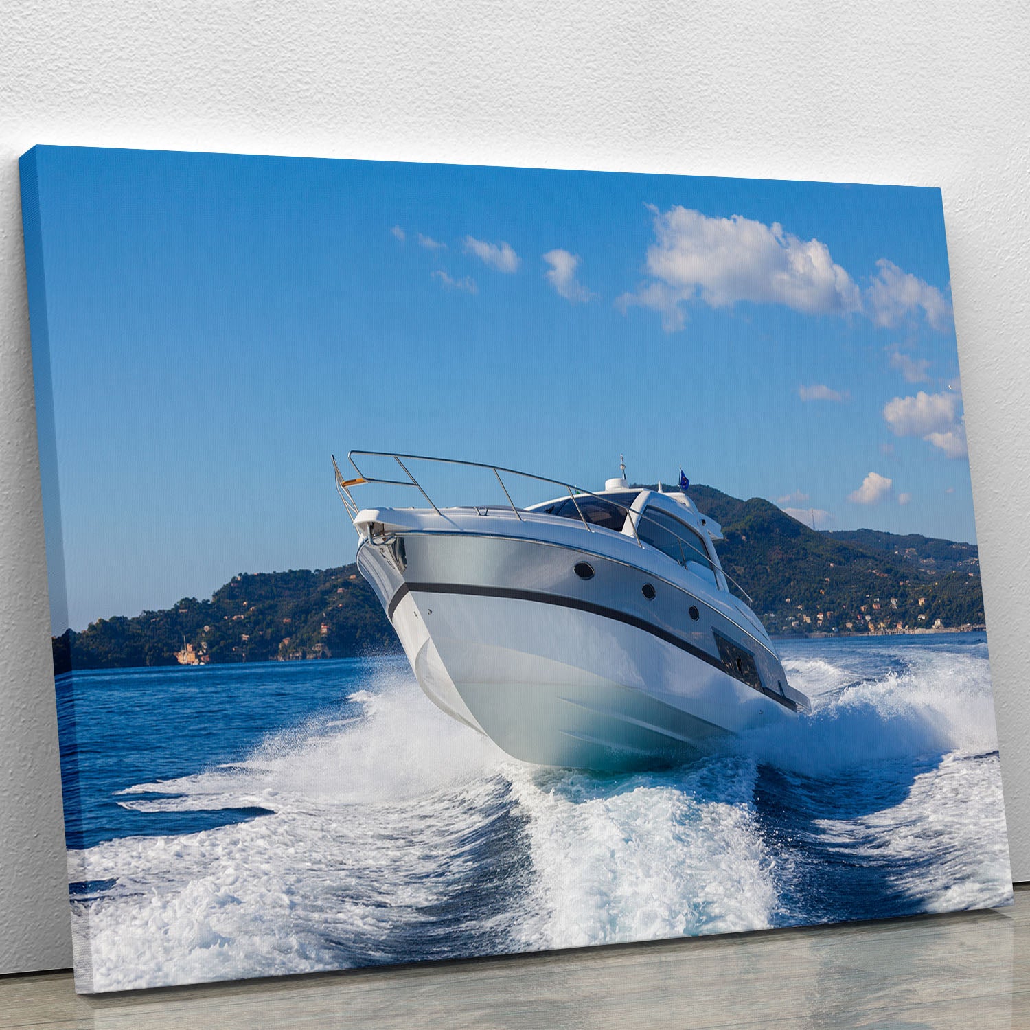motor boat yachts Italy Canvas Print or Poster - Canvas Art Rocks - 1