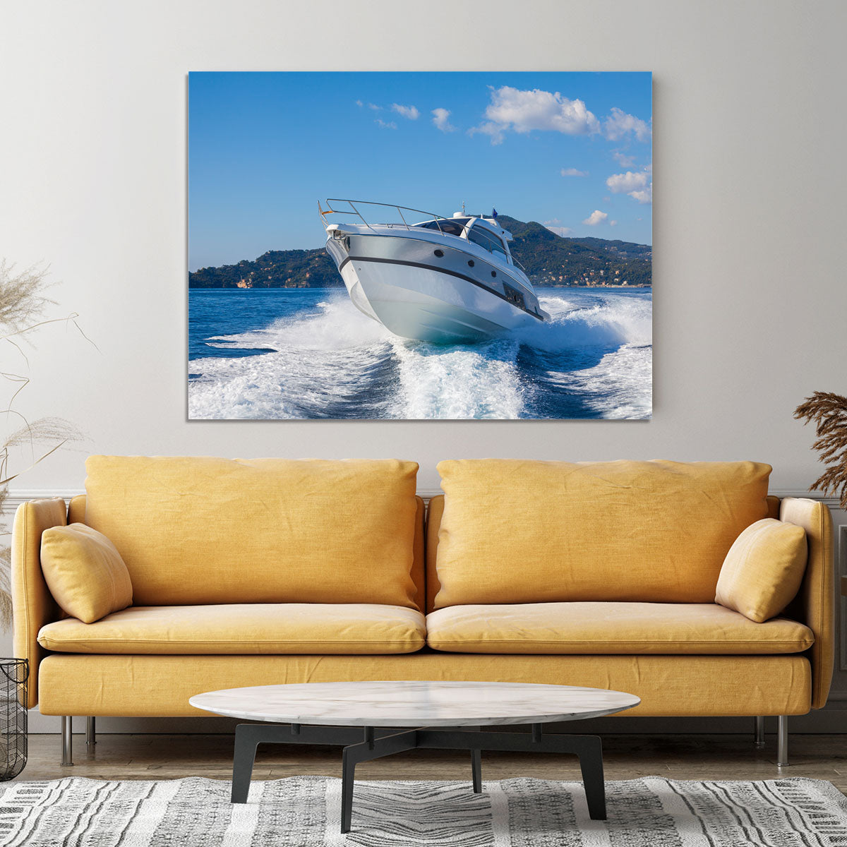 motor boat yachts Italy Canvas Print or Poster - Canvas Art Rocks - 4