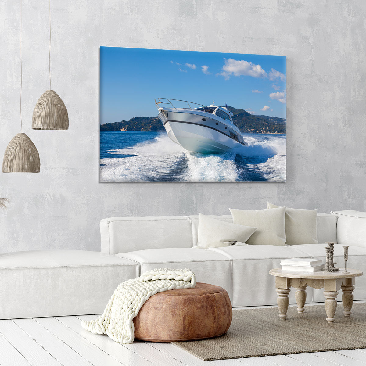 motor boat yachts Italy Canvas Print or Poster - Canvas Art Rocks - 6