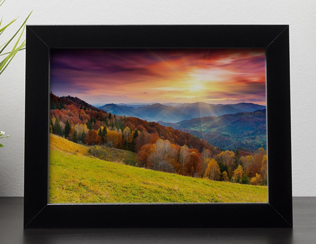 mountain autumn landscape Framed Print - Canvas Art Rocks - 2
