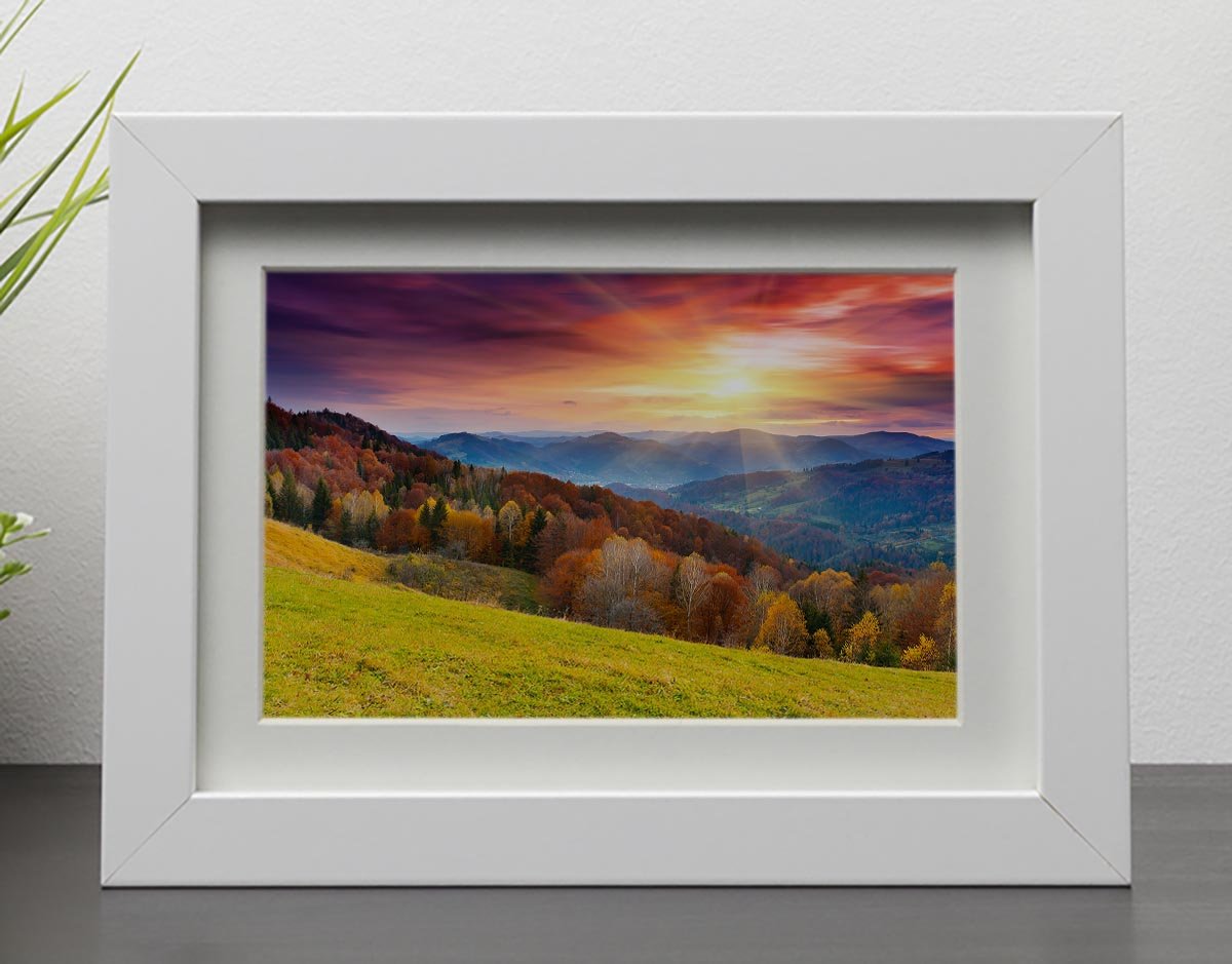 mountain autumn landscape Framed Print - Canvas Art Rocks - 3