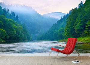 mountain river in the morning Dunajec Wall Mural Wallpaper - Canvas Art Rocks - 2