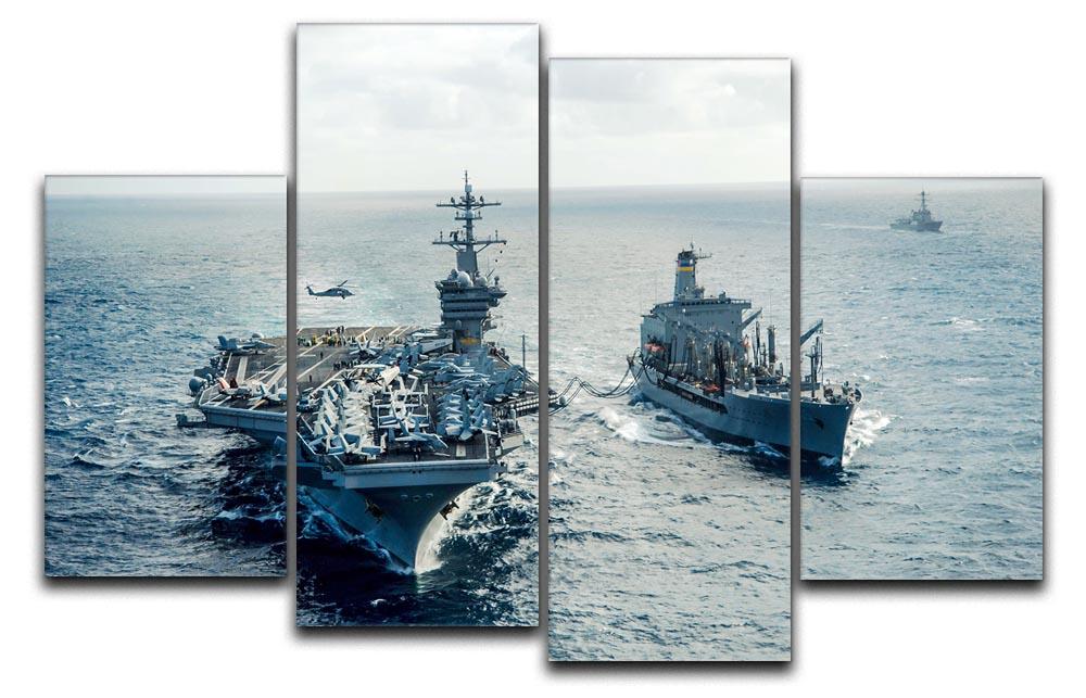 navy crossing the ocean 4 Split Panel Canvas  - Canvas Art Rocks - 1