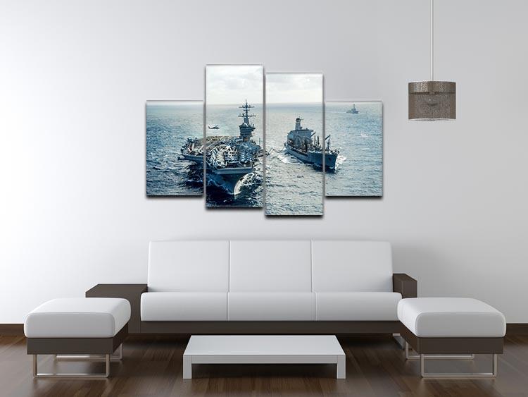 navy crossing the ocean 4 Split Panel Canvas  - Canvas Art Rocks - 3
