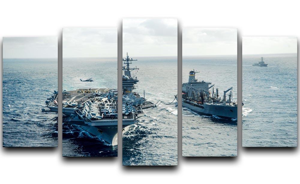 navy crossing the ocean 5 Split Panel Canvas  - Canvas Art Rocks - 1