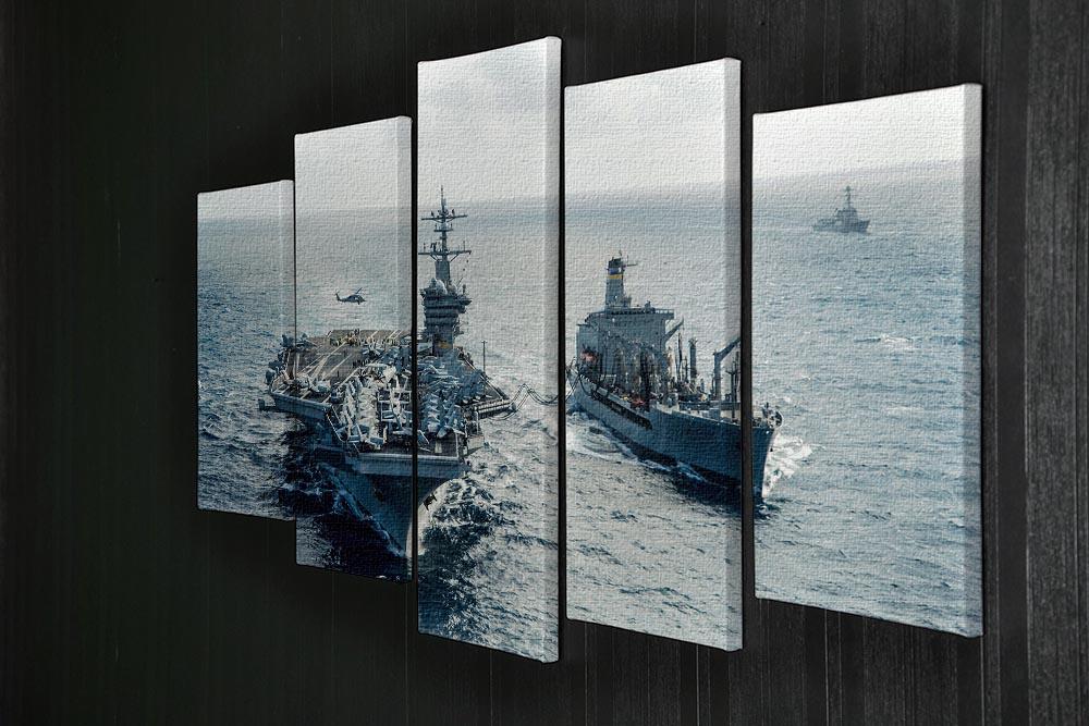 navy crossing the ocean 5 Split Panel Canvas  - Canvas Art Rocks - 2