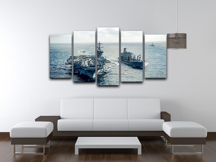 navy crossing the ocean 5 Split Panel Canvas  - Canvas Art Rocks - 3