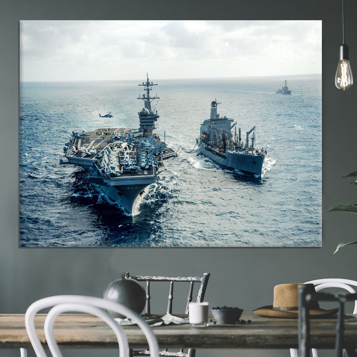 navy crossing the ocean Canvas Print or Poster - Canvas Art Rocks - 3