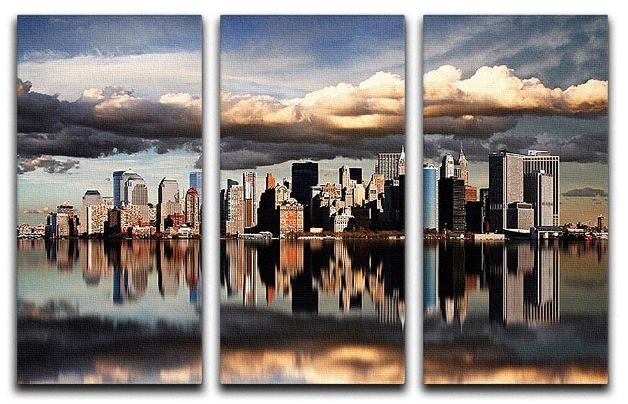new york city 3 Split Panel Canvas Print - Canvas Art Rocks - 1