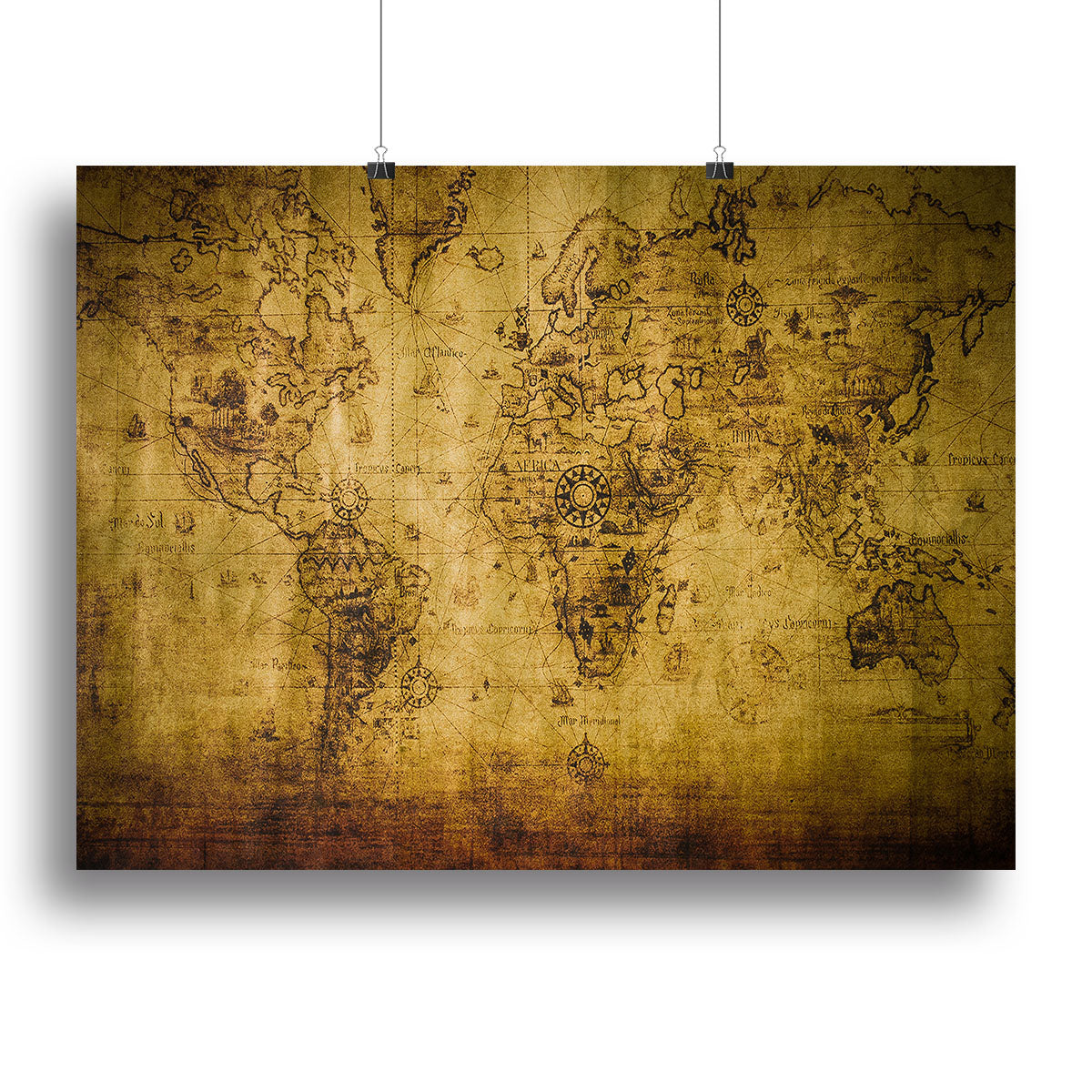 old map Canvas Print or Poster - Canvas Art Rocks - 2