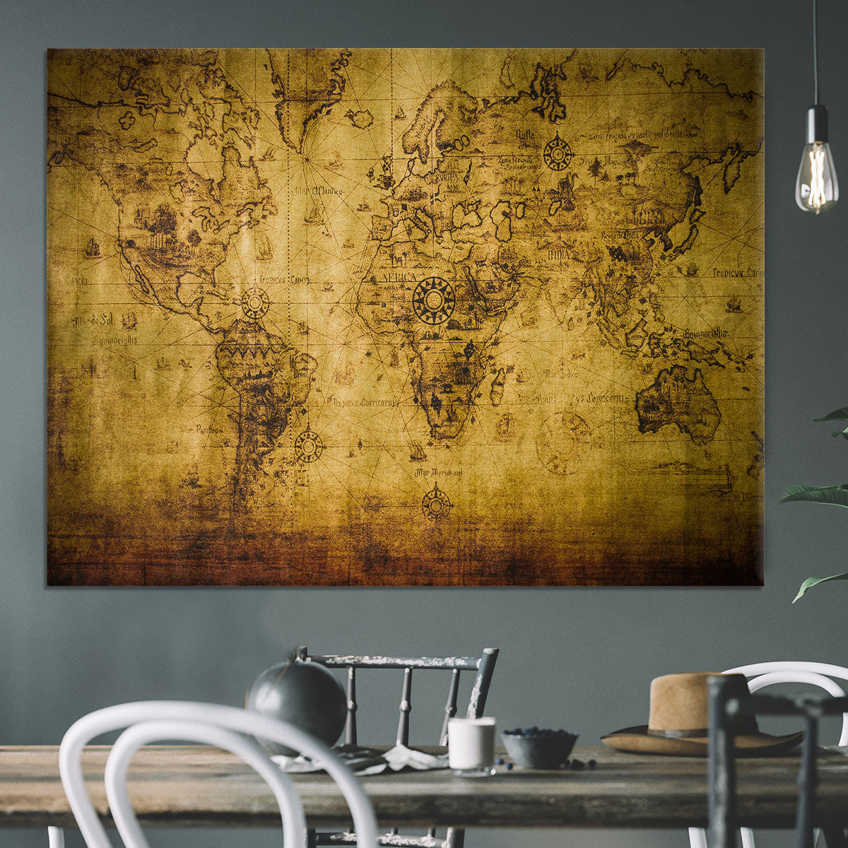 old map Canvas Print or Poster - Canvas Art Rocks - 3