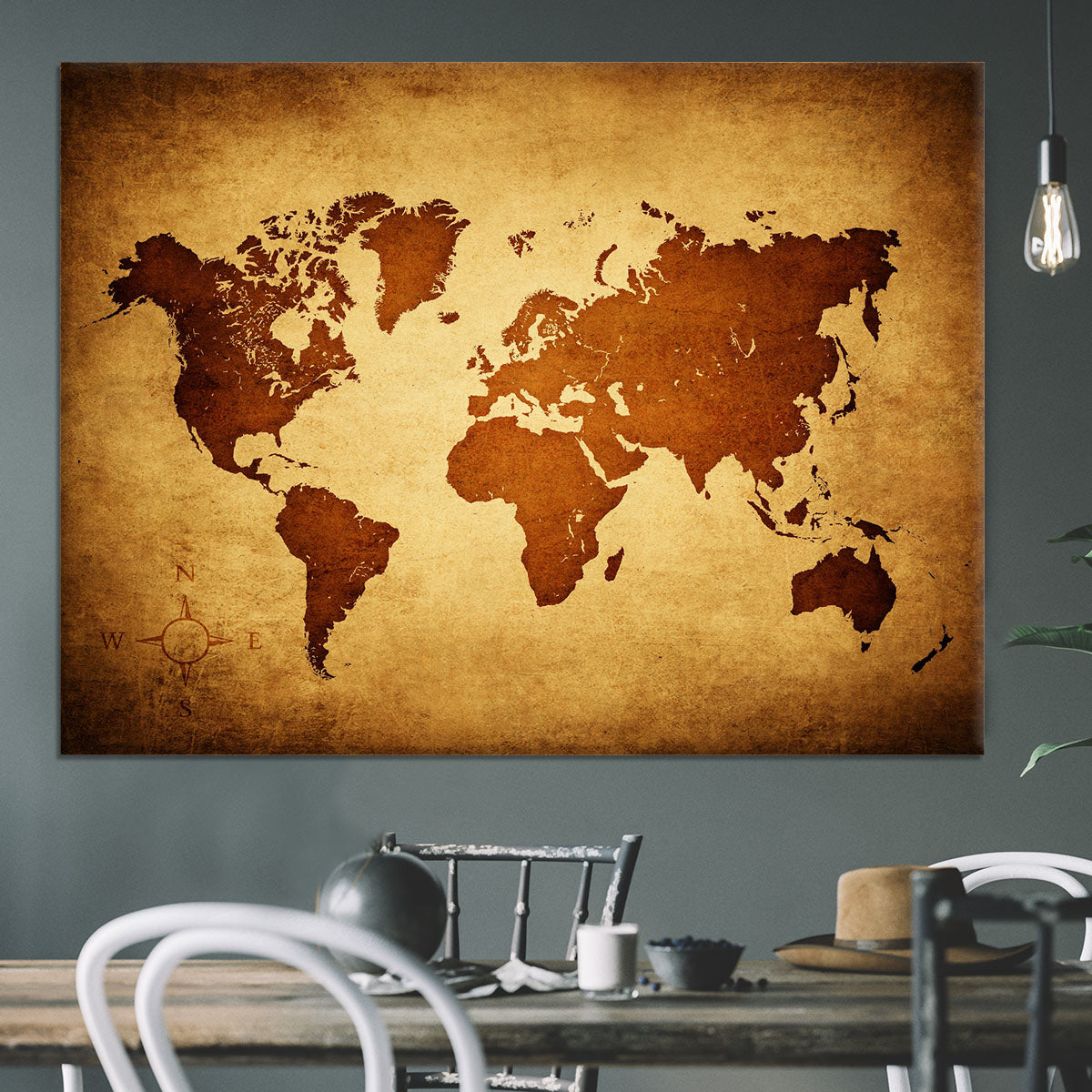 old map of the world Canvas Print or Poster - Canvas Art Rocks - 3