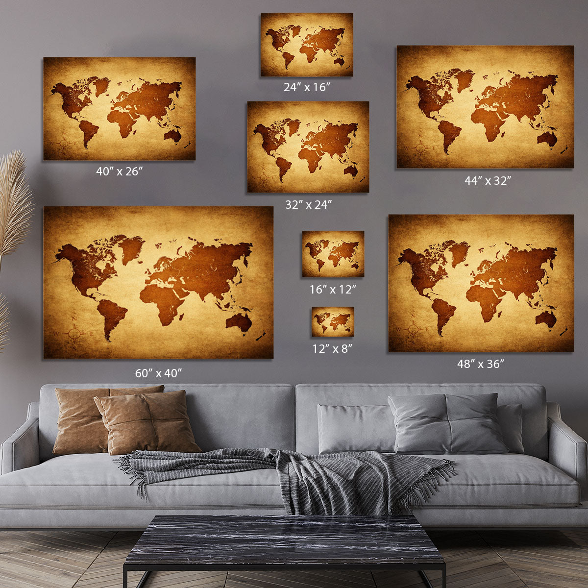 old map of the world Canvas Print or Poster - Canvas Art Rocks - 7