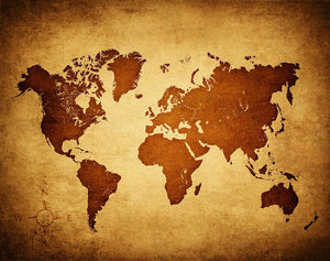old map of the world Wall Mural Wallpaper - Canvas Art Rocks - 1