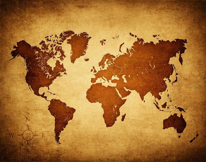 old map of the world Wall Mural Wallpaper