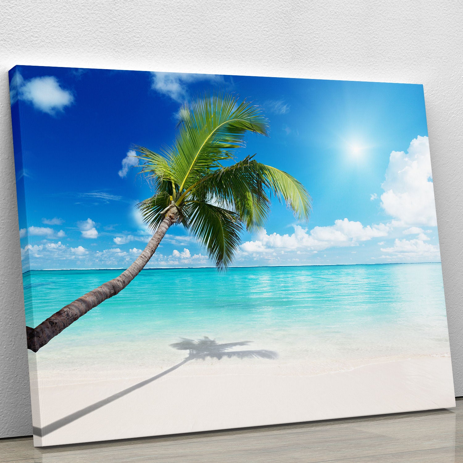 palm and beach Canvas Print or Poster - Canvas Art Rocks - 1